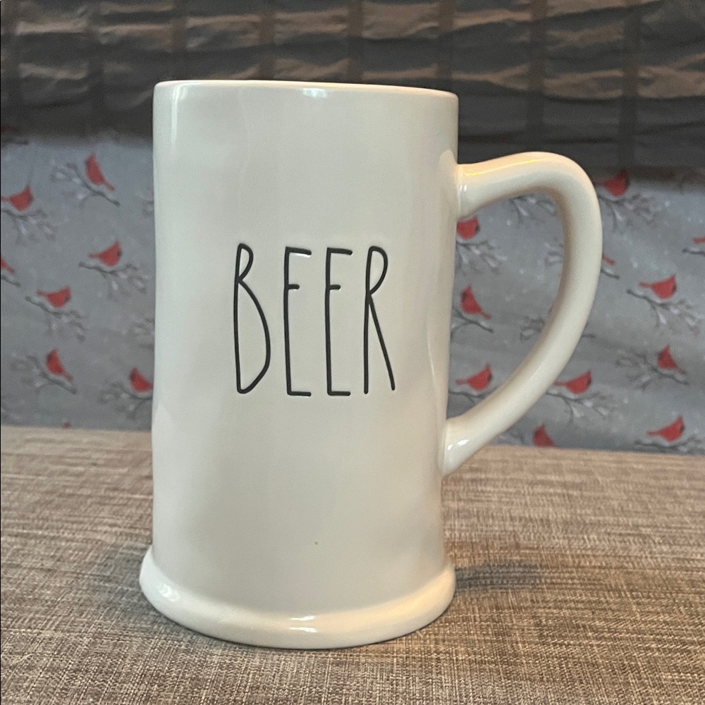 Rae Dunn, White Ceramic Beer Mug